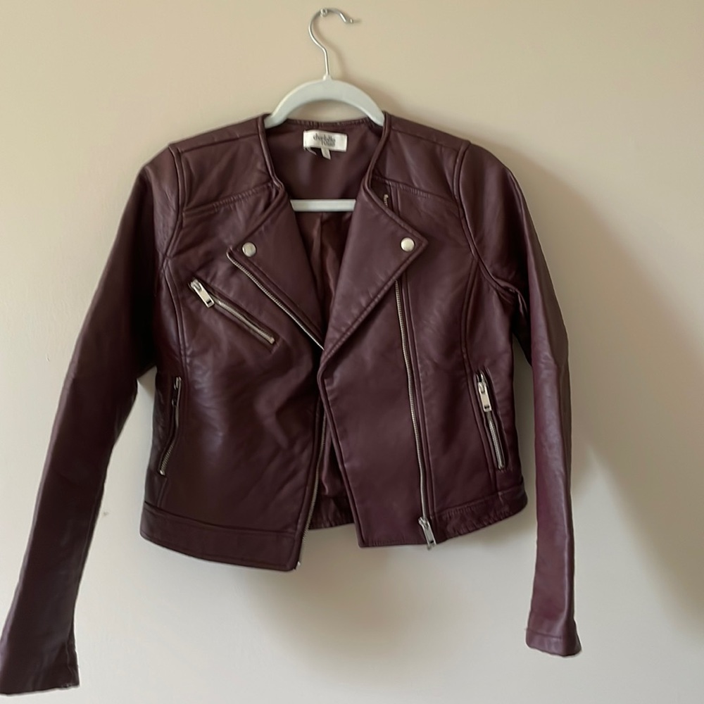 Charlotte Russe brown leather jacket